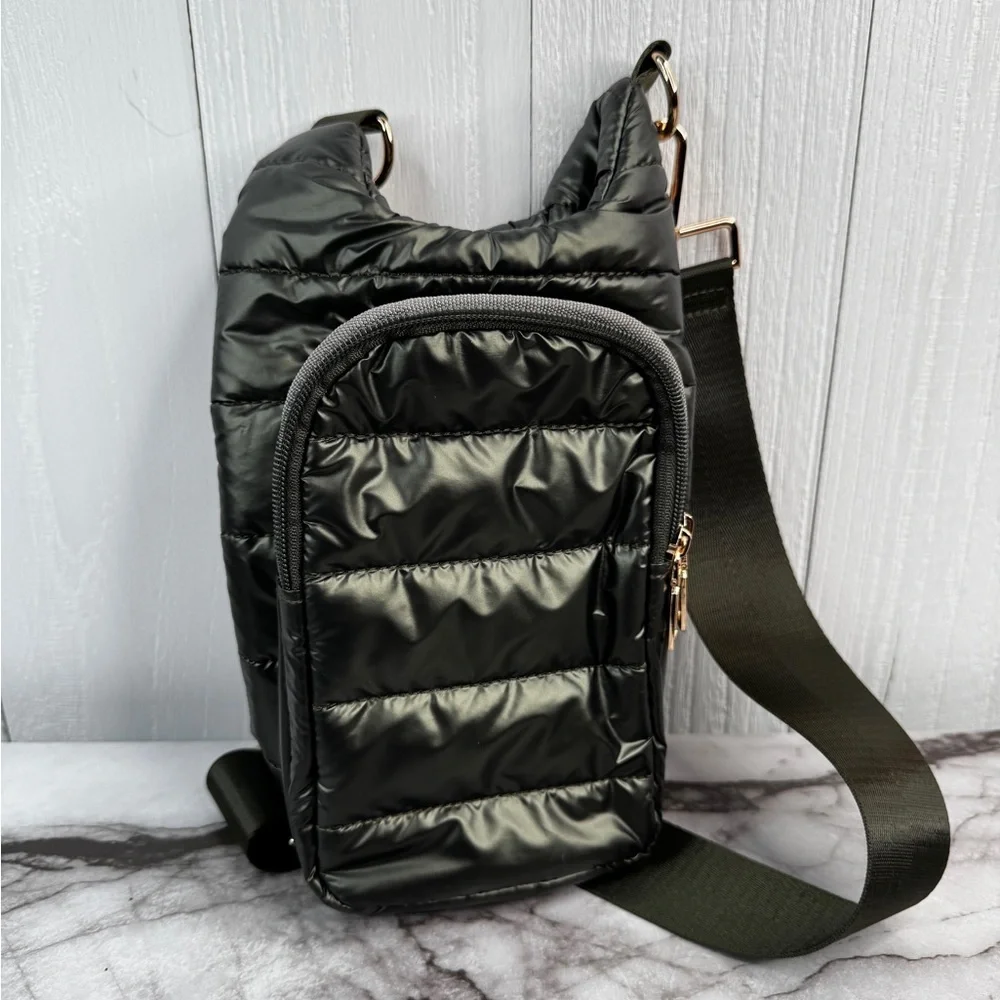 WanderFull HydroBag Quilted Puffer Crossbody Bag - Green - Picture 3 of 11